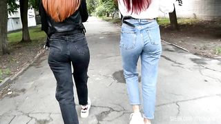 Outdoor POV Femdom Over A Random Stranger (You) And Jeans Fetish