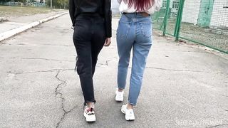 Outdoor POV Femdom Over A Random Stranger (You) And Jeans Fetish