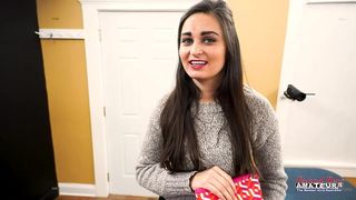 HOT SKINNY BRUNETTE ELLIOT GIVES A BLOWJOB AND GETS HER PUSSY FUCKED!