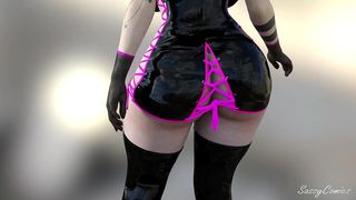 SASSYCOMICS - MODEL EXPOSING HER PRETTY PUSSY FOR VIEWS