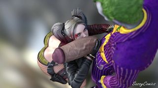 THE JOKER FUCK HARLEY QUINN - MASSIVE COCK ANAL - SASSYCOMICS
