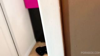 Horny School Teacher fucks her 2 roommates - first threesome
