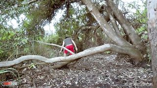 French beauty Mademoiselle Justine gets caught by Max in the woods