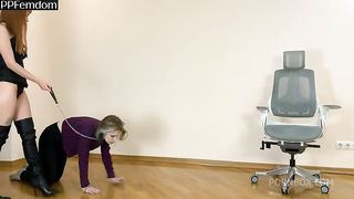 Queen Kira and Her Slave Girl - Worship and Spitting Lezdom