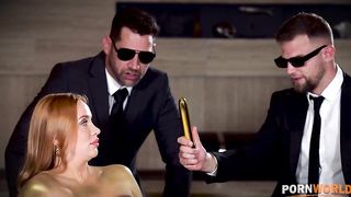 Secret Agents DP Redhead Superhero Kiara Lord After She Sucks Them Both Off GP2600