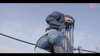 TATTOO COUPLE CAUGHT WHILE WILD ANAL PUBLIC SEX ON A RUINE