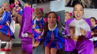 LESBIAN POWERS HAS GROOVY COSPLAY HOOKUP WITH HOT ASIANS-NDT056