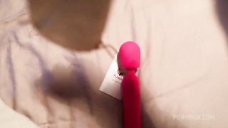 Shaking Orgasm while testing the Funzze LED Display Wand with his Dick in my Ass