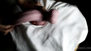 MEO 9 inch cock - Sofia pussy and asshole are destroyed by two big cocks