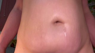 OIL MY BIG BELLY,BELLY BUTTON FETISH,IMPREGNATING FANTASY