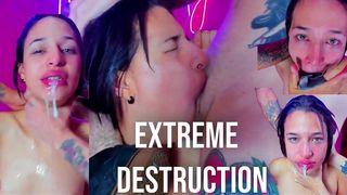 JASMINE IS DESTROYED WITH THROAT FUCKING AND HARD SLAPPING WITH ABUNDANT SALIVA