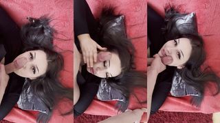 FACE FUCKING BIG DICK TILL HUUGE CUMSHOT