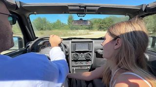 CUTIE BEGGING TO SUCK IN CAR, BJ OUTDOORS THEN SEX AT HOME