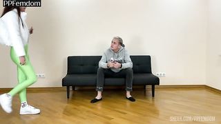 Sneaker Worship Femdom and Facesitting In Yoga Pants With Sporty Mistress Sofi