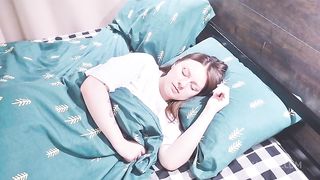Woke stepsister up with my big cock