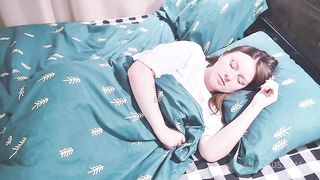 Woke stepsister up with my big cock