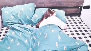 Woke stepsister up with my big cock