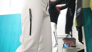 ALL REAL!! real fitting room! spy behind the curtain