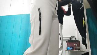 ALL REAL!! real fitting room! spy behind the curtain