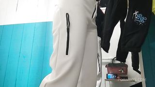 ALL REAL!! real fitting room! spy behind the curtain