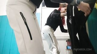 ALL REAL!! real fitting room! spy behind the curtain