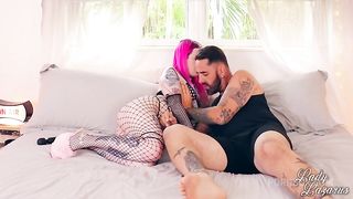 Goth Fishnet Anal Suck and Fuck