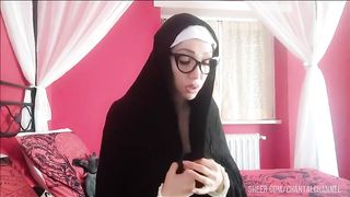 the nun with her sexy diaper and perfect ass (with Chantal Channel