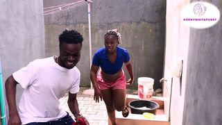 AFRICAN MAID RUNNING AFTER BIG COCK- A MUST WATCH!