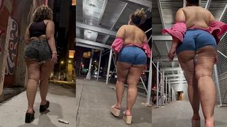 PUERTO RICAN BORICUA MAMI FAUX CANDID THICK LEGS AND NATURAL FAT ASS WORSHIP ASMR SLOW MOTION HIGH HEELS SHORT SHORTS