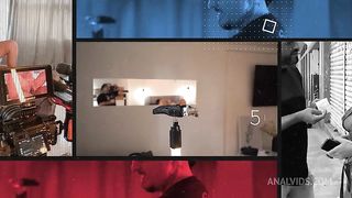 Behind the scenes with a hot busty