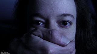 HAND OVER MOUTH STARING FETISH WITH LUCY LARUE