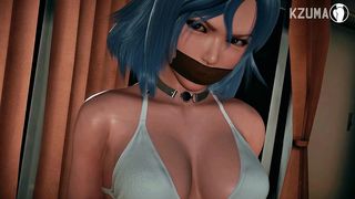 NEGAO PAUZUDO MACETANDO E-GIRL GOSTOSA DE CABELO AZUL - ANIMACAO HENTAI