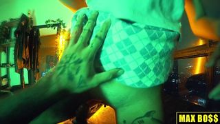 BRAZILLIAN STEP SISTER DANCING FUNK AND GETTING A HUGE CREAMPIE - MAX BOSS