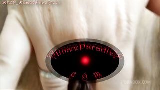 Hot masturbation of kinky Russian MILF with 2 lovens and big black dildo! In the work of both holes and the clitoris! Very lustful bitch!