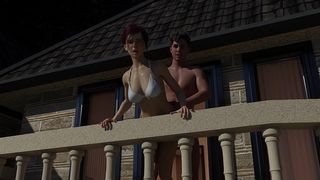 COLLEGE KINGS 84 - ALEX FUCKS MRS WOODS FROM BEHIND ON THE BALCONY WITH PUSSY LICKING AND FINISH ON HER MOUTH