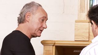 Dark Skinned Student Takes Two Up The Ass In The Principle's Office