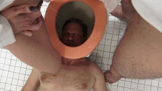 SADISTIC DOCTORS RULER COUPLE TORMENTS POOR PATIENT FOR CUCKOLDING FANTASIES! LET HIM EAT THE CUM FROM HER TITS!