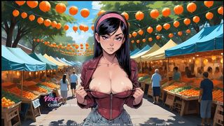 MY NEW GIRLFRIEND [ TABOO HENTAI GAME ] EP.23 CAUGHT IN A BACK ALLEY GIVING A HANDJOB !