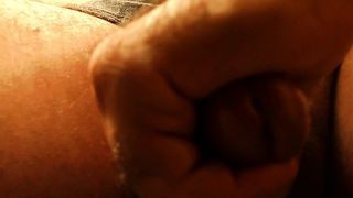 STROKING THICK DICK HEAD ,PRECUM