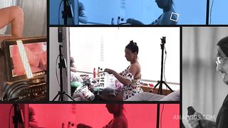 Backstage porn, big butt doing anal