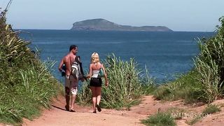 Chloe Delaure Loves Getting DP'd On The Ocean Rocks