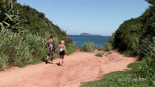Chloe Delaure Loves Getting DP'd On The Ocean Rocks
