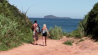 Chloe Delaure Loves Getting DP'd On The Ocean Rocks