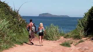 Chloe Delaure Loves Getting DP'd On The Ocean Rocks