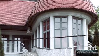 beautiful blonde with blue eyes fucked on the couch