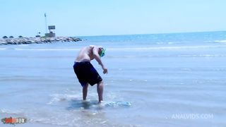 Hot latina MILF Julia Gomez gets her ass fucked hard in the woods