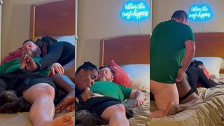 AMATEUR HOMEMADE EBONY SUCKING AND FUCKING WHITE GUY IN THE HOOD