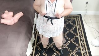 Sex Doll Threesome With Big Ass Wife (Fucking Sex Doll) (Fucking Wife) Sex Doll Cumshot On Pussy