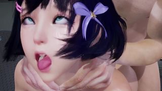 Sexy Asian Girl Fucked Silly until she gets an Ahegao face | 3D Porn