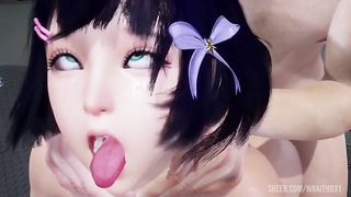 Sexy Asian Girl Fucked Silly until she gets an Ahegao face | 3D Porn